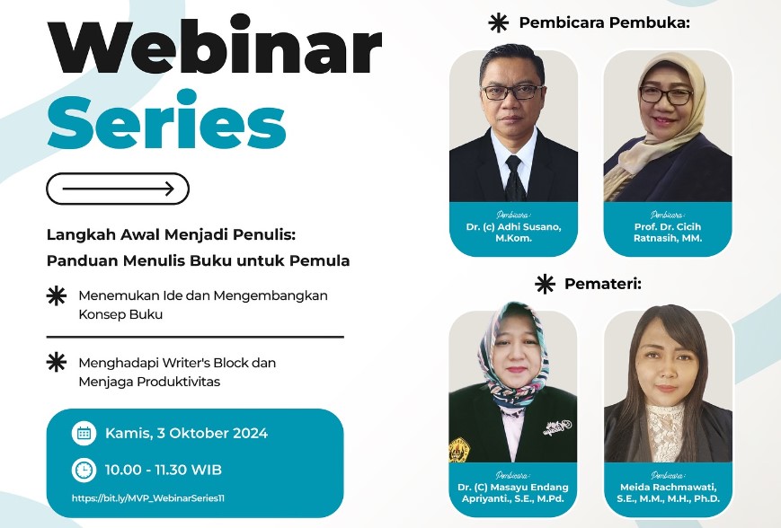 Webinar Series 11 : Langkah Awal Menjadi Penulis – Panduan Menulis Buku untuk Pemula