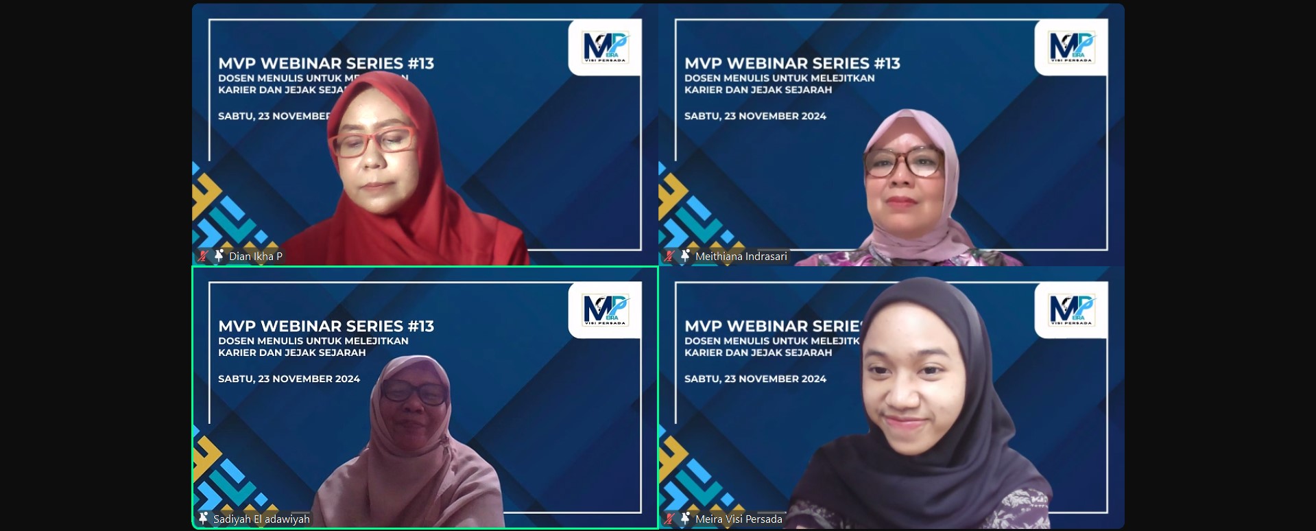 Yayasan Meira Visi Persada Gelar Webinar Series ke-13 dengan Tema “Dosen Menulis untuk Melejitkan Karier dan Jejak Sejarah”