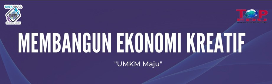 Nusantara Training and Research dan TOP EDU Sukses Gelar Webinar “Membangun Ekonomi Kreatif – UMKM Maju”