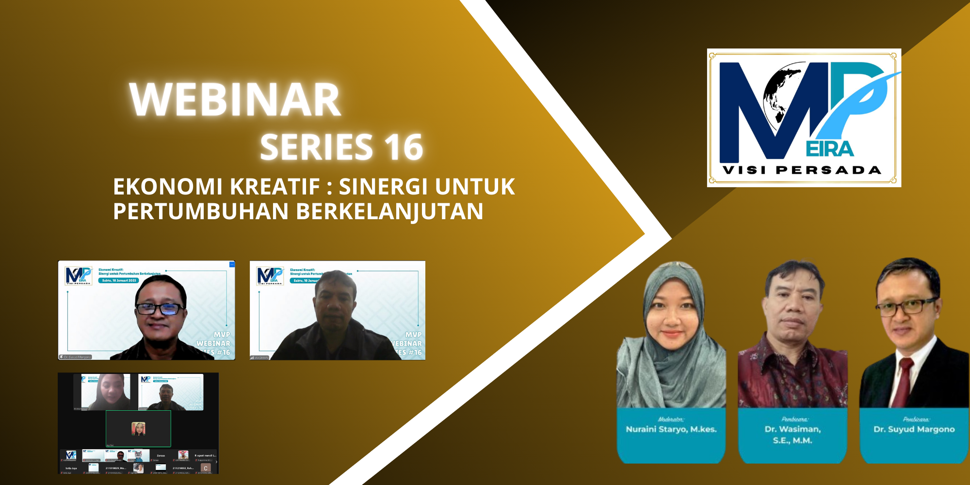 Yayasan Meira Visi Persada Gelar Webinar Series ke-16 dengan Tema “Ekonomi Kreatif: Sinergi untuk Pertumbuhan Berkelanjutan”